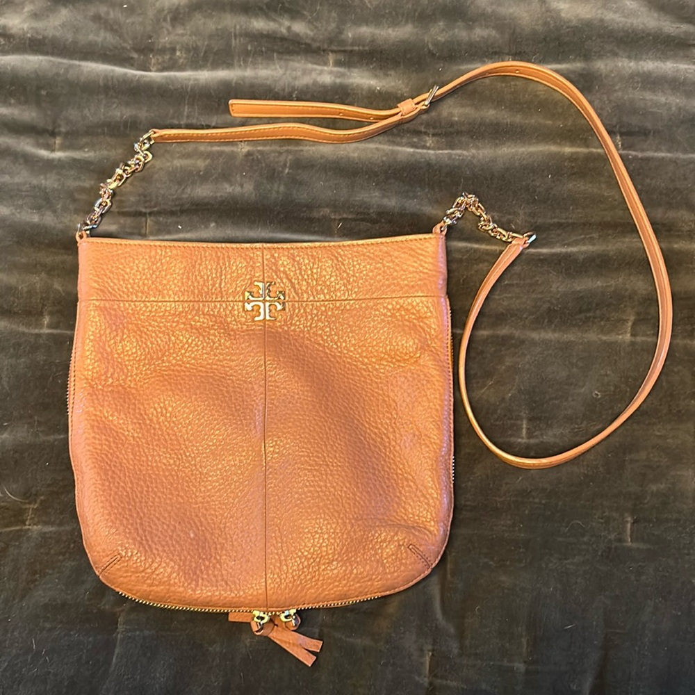 Tory Burch cross body purse bark